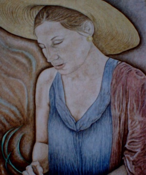 Basket Weaver - 16 x 20 - $285.